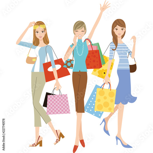 買い物をする女性達