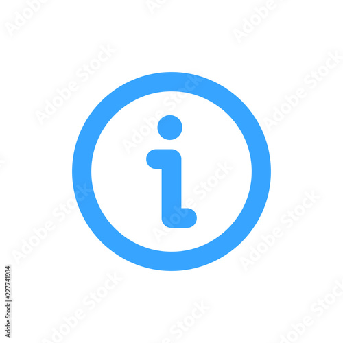 Vector illustration of minimalistic flat Information Icon. Info symbol.