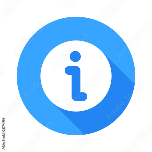 Vector illustration of minimalistic flat Information Icon. Info symbol.