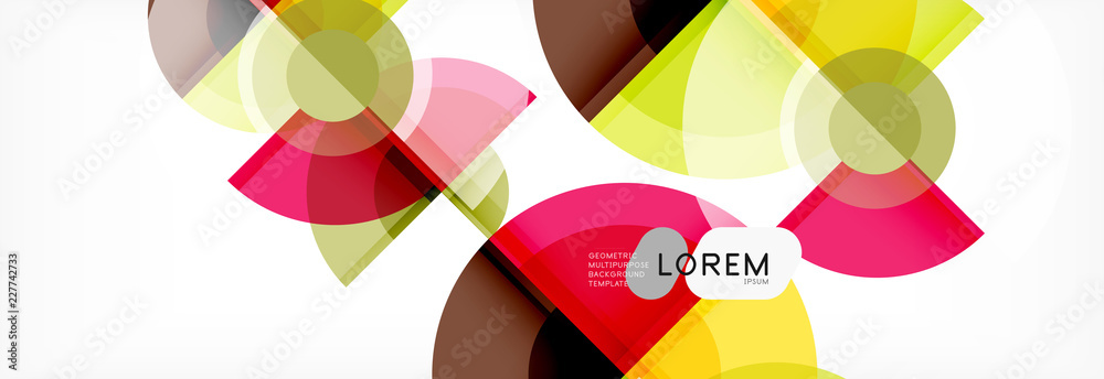Vector fantastic circle modern geometric background template
