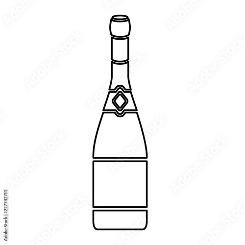 Isolated bottle of alcohol design