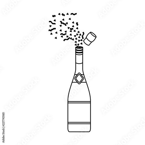 Isolated bottle of alcohol design