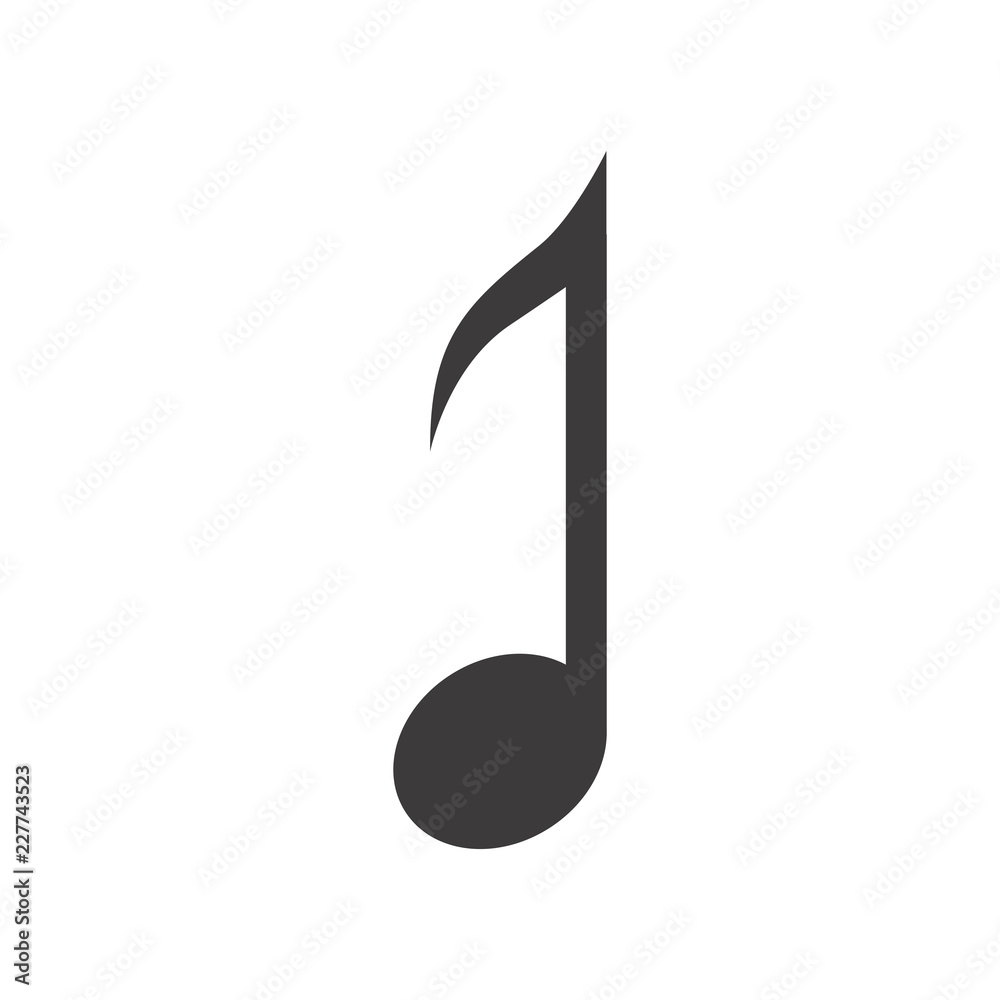 Isolated music note design Isolated music note design