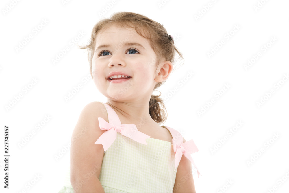 portrait of a little girl isolated on white portrait of a little girl isolated on white
