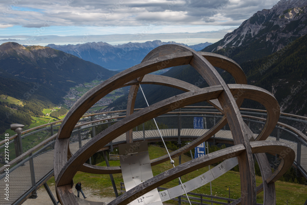 Fototapeta premium Blick ins Stubaital vom Elfer