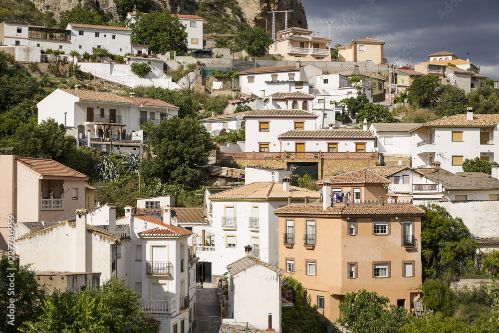 a view of Quentar town, province of Granada, Andalusia, Spain