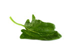 Fresh green spinach isolated on white background. Food background.