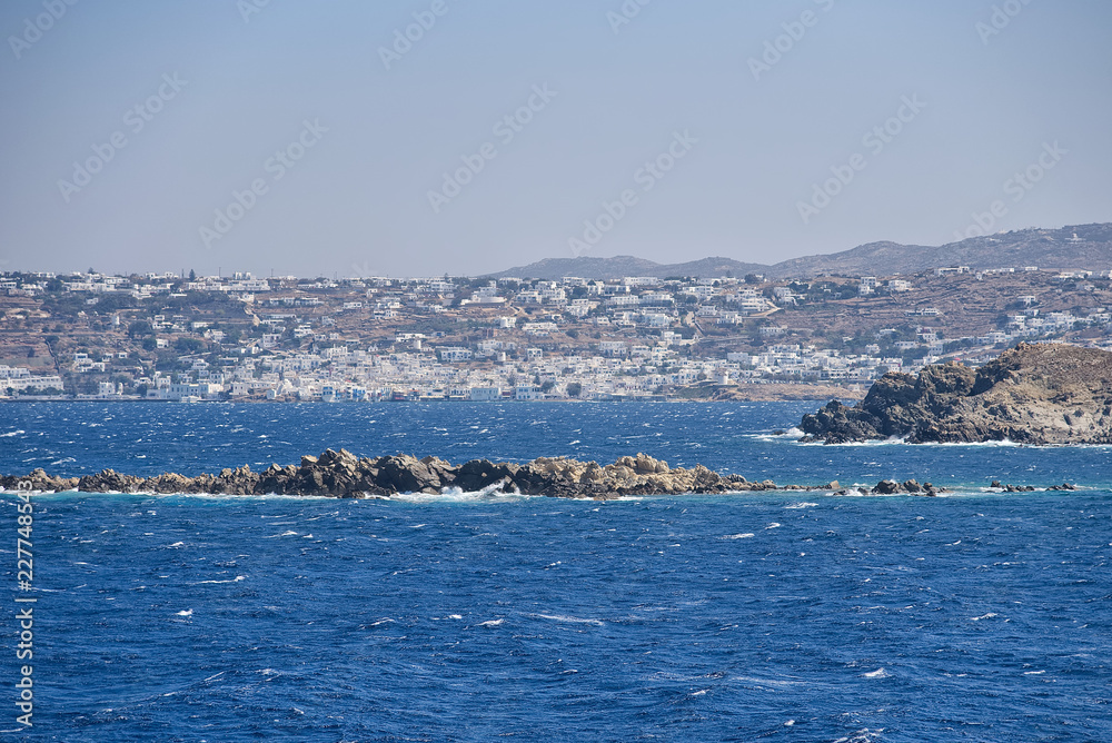 Mykonos waterfront - Cyclades island - Aegean sea - Greece
