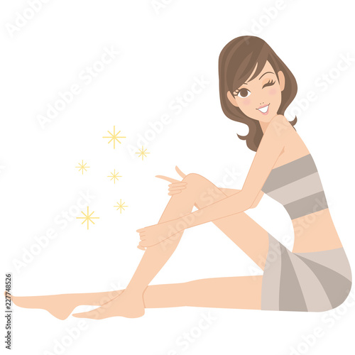 脚が綺麗な女性