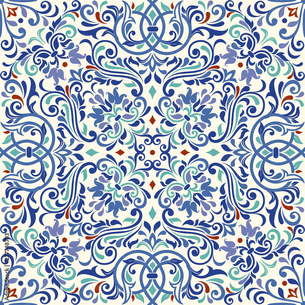 Wallpaper in the style of Baroque. A seamless vector background. Damask floral pattern. Wallpaper in the style of Baroque. A seamless vector background. Damask floral pattern.