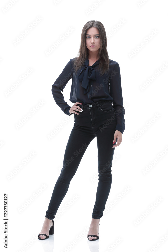 modern young business lady. Full-length portrait. modern young business lady. Full-length portrait.