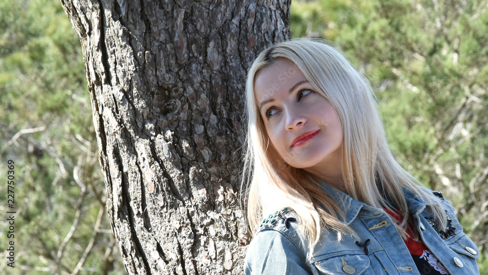 Lady by a tree Lady by a tree
