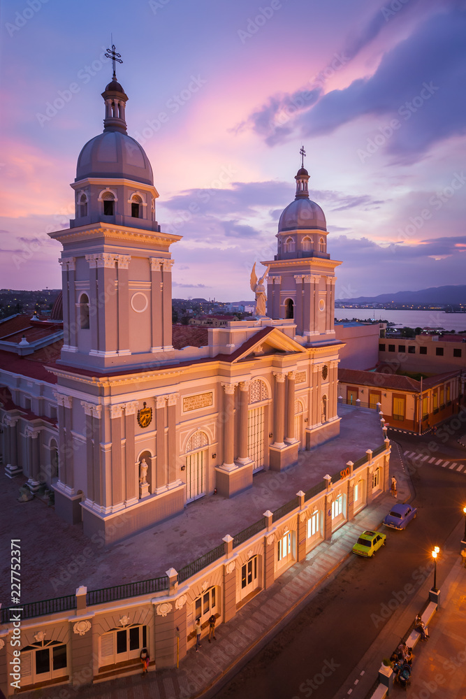 View of the cathedral of Nuestra Senora de la Asuncion, Santiago de Cuba, Cuba