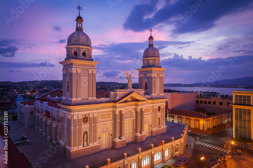 Cuadro en lienzo View of the cathedral of Nuestra Senora de la Asuncion, Santiago de Cuba, Cuba