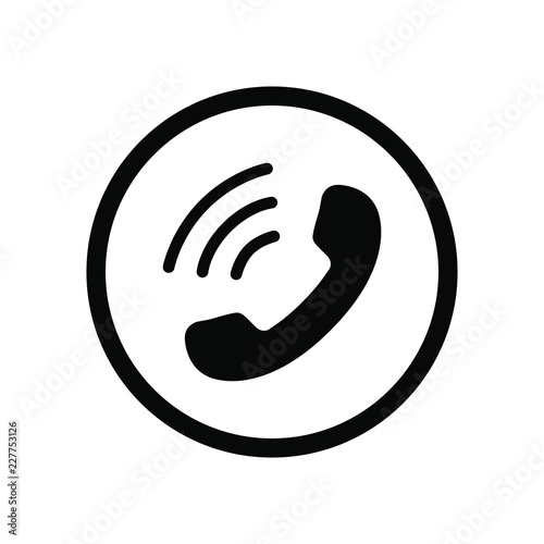 Vector illustration of minimalistic simple cell phone icon in flat style