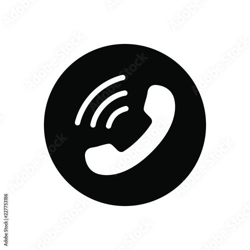 Vector illustration of minimalistic simple cell phone icon in flat style