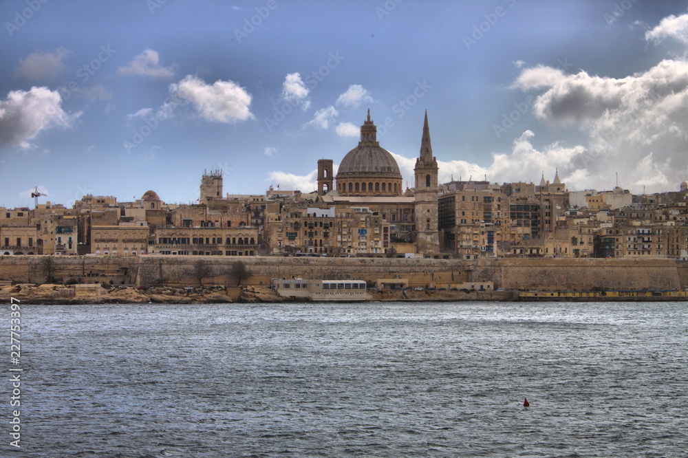 Panoramic view of Valletta, Malta
