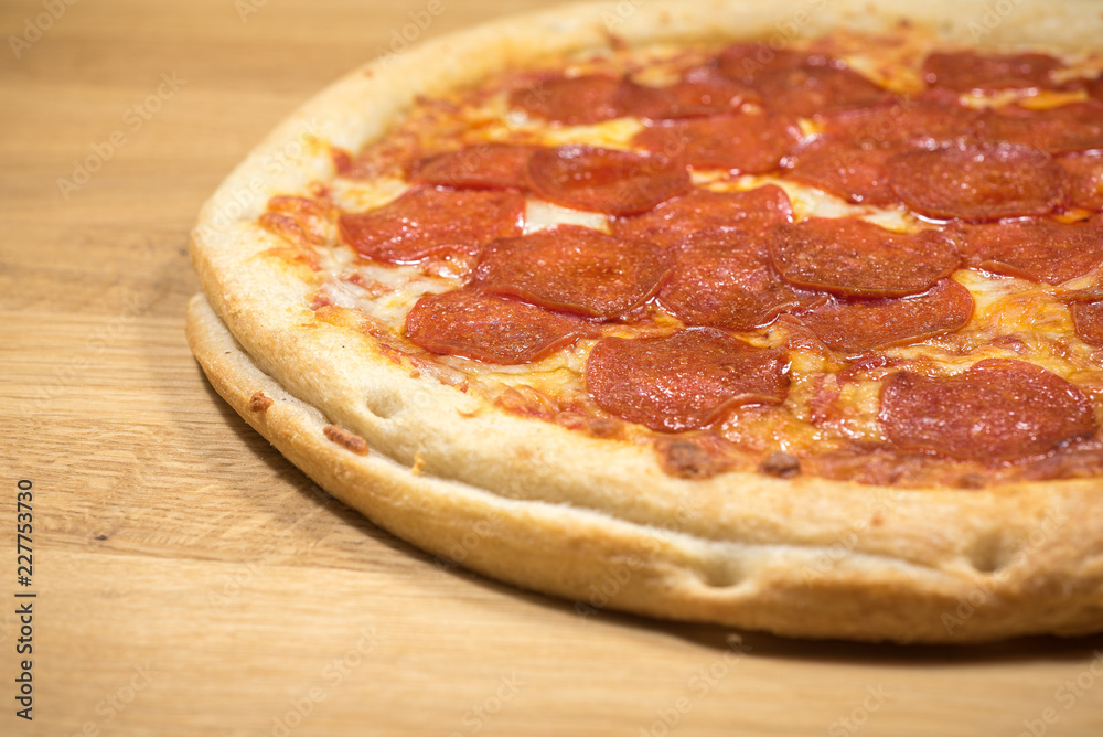 Pepperoni Pizza Up Close Studio Shot Pepperoni Pizza Up Close Studio Shot