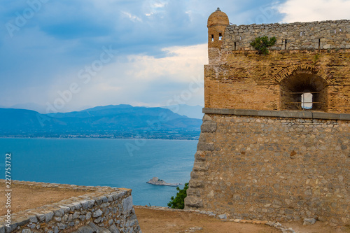Venetian Palamidi castle in Nafplio city in Peloponnese, Greece