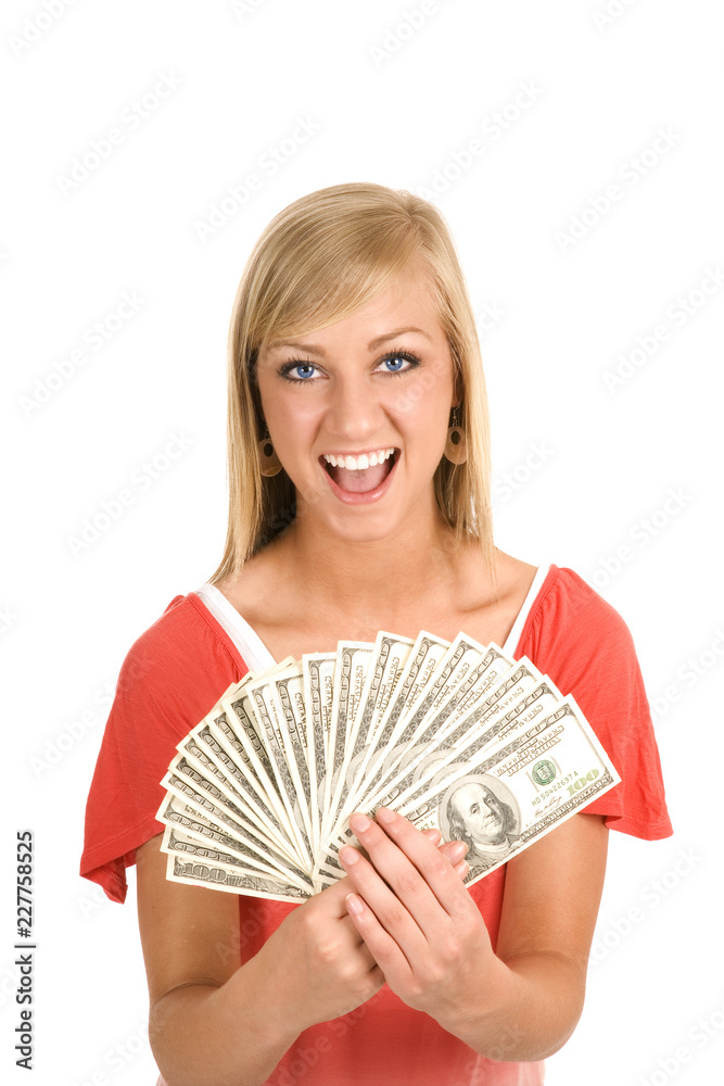 woman with money in her hands woman with money in her hands