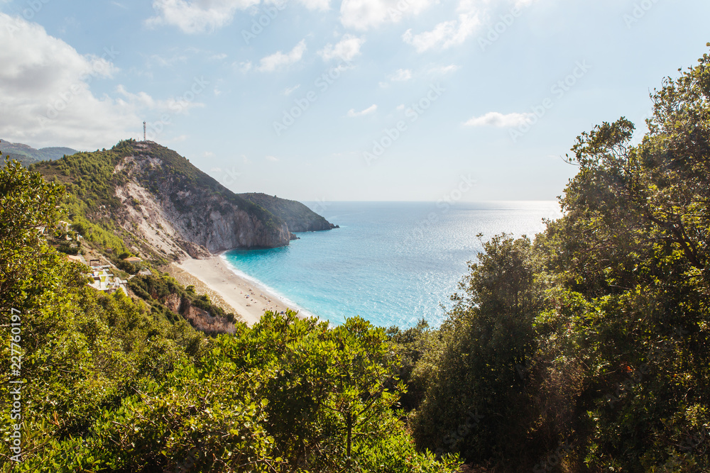 Milos beach on the Ionian sea, Lefkada island, Greece