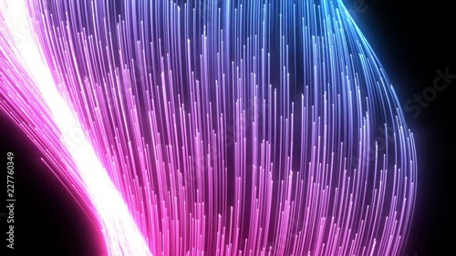 smoothly and harmonically flowing particle trails