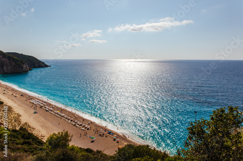 Milos beach on the Ionian sea, Lefkada island, Greece © LAZARELENAD