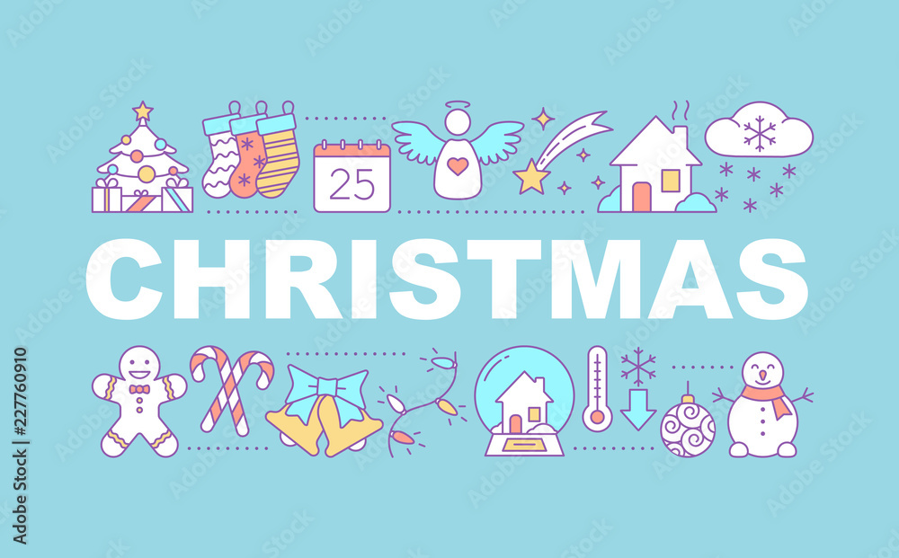 Christmas word concepts banner