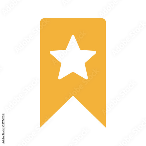 Bookmark with star glyph color icon