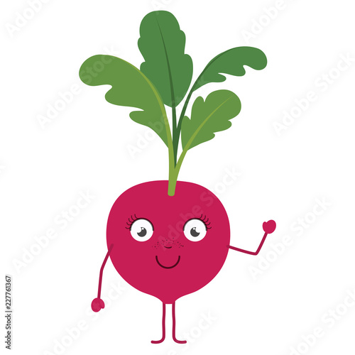 white background with cartoon of beet with leaves