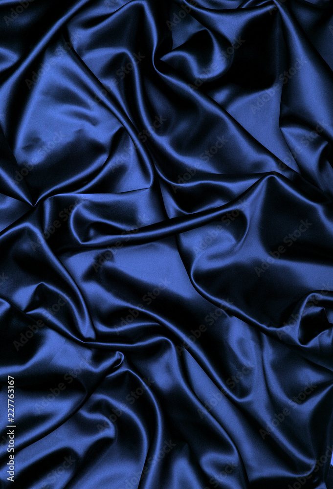 Fototapeta premium BLUE SATIN FABRIC BACKGROUND