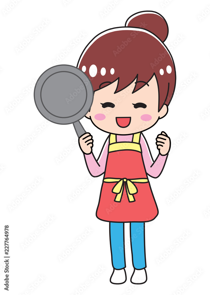 Frying pan dishes housewife Frying pan dishes housewife