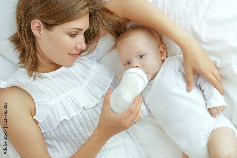 Beautiful woman with a baby 