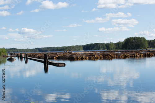 Forestry industry in Finland, store wood, transport