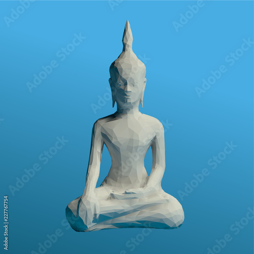 Buddha Vector 3D Rendering