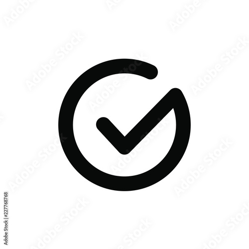 Vector illustration of letter V check mark logo icon design template element