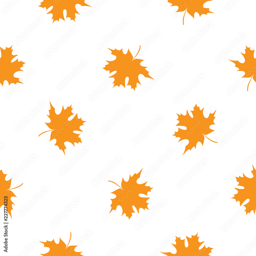 Abstract Vector Illustration Seamless Pattern Background with Falling Autumn Leaves Abstract Vector Illustration Seamless Pattern Background with Falling Autumn Leaves