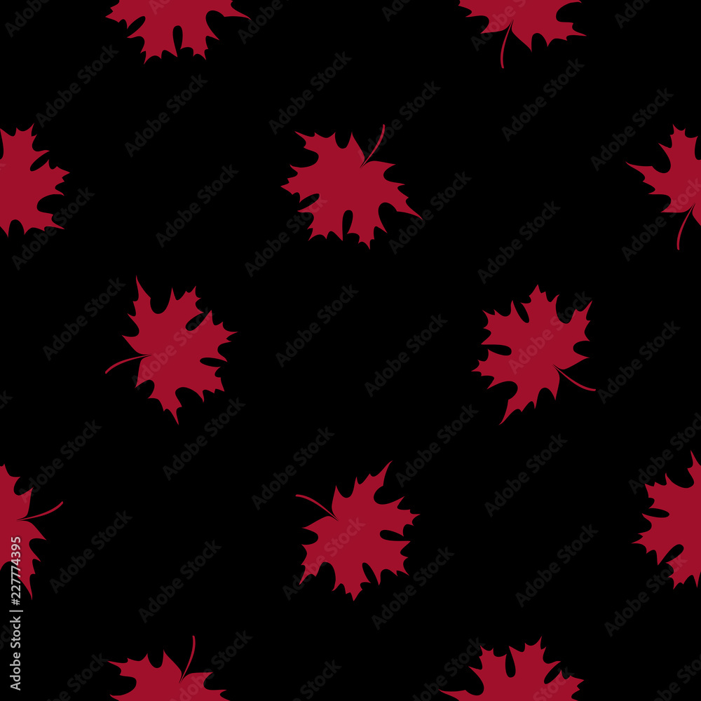 Abstract Vector Illustration Seamless Pattern Background with Falling Autumn Leaves Abstract Vector Illustration Seamless Pattern Background with Falling Autumn Leaves