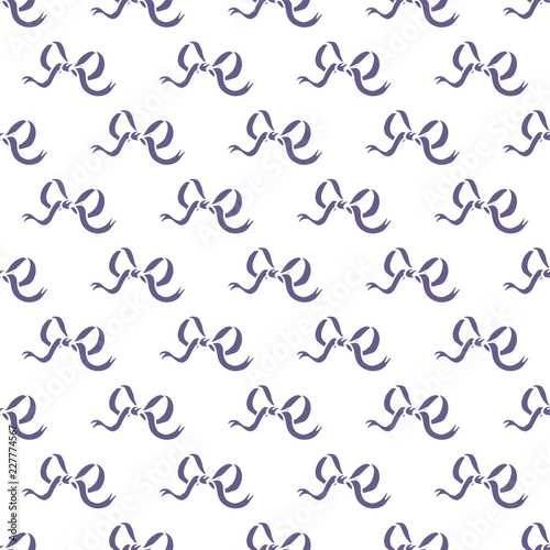 seamless pattern with ribbon bow knots