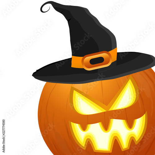 halloween pumpkin with hat
