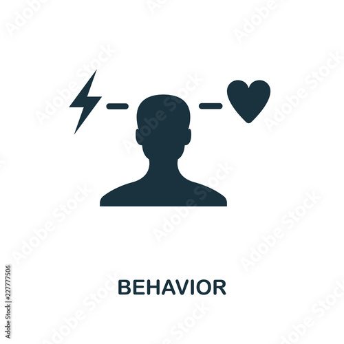 Behavior icon. Monochrome style design from business ethics icon collection. UI and UX. Pixel perfect behavior icon. For web design, apps, software, print usage.