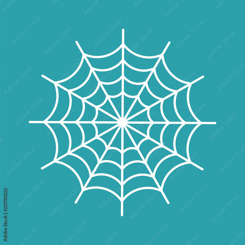Spider web isolated. cobweb Halloween vector illustration. Spiderweb
