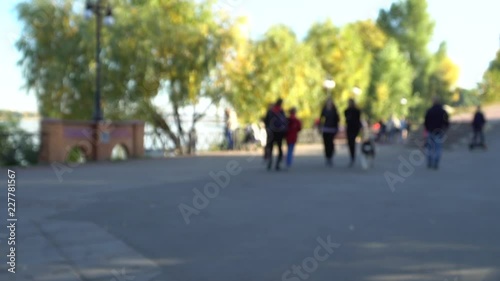 Wallpaper Mural GDPR concept, Blur crowd on city street, defocused group of people walking. General data protection regulation ideas Torontodigital.ca