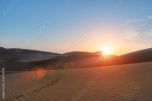 desert in sunset