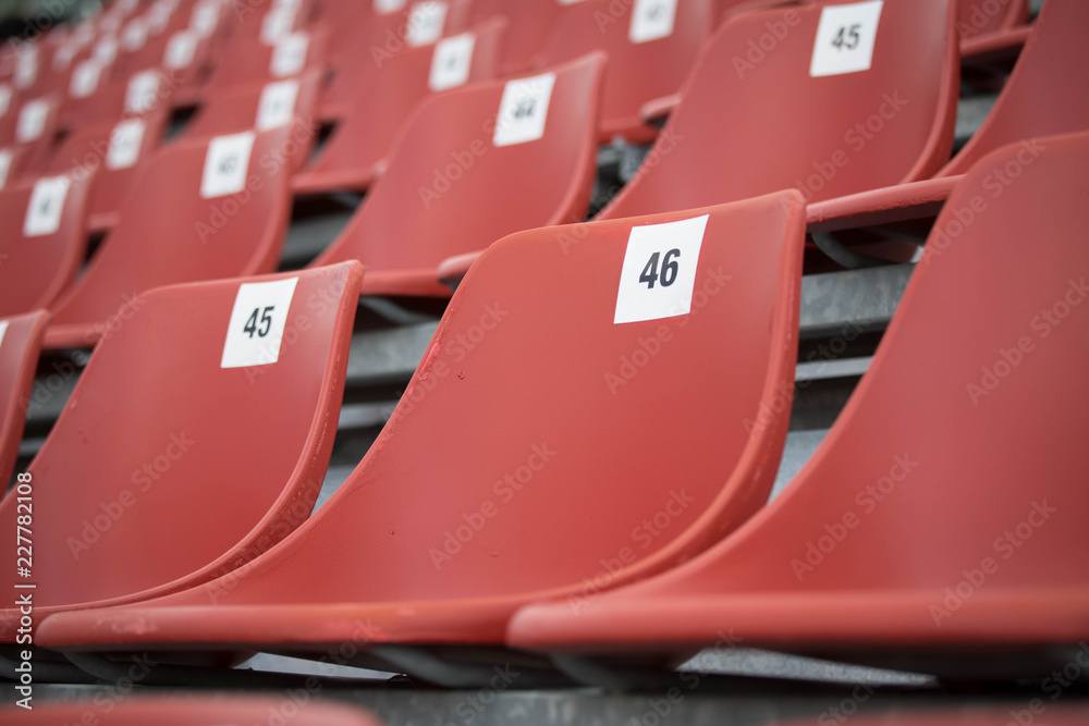 Seat number 46 in the VR46 grandstand Muggello race track