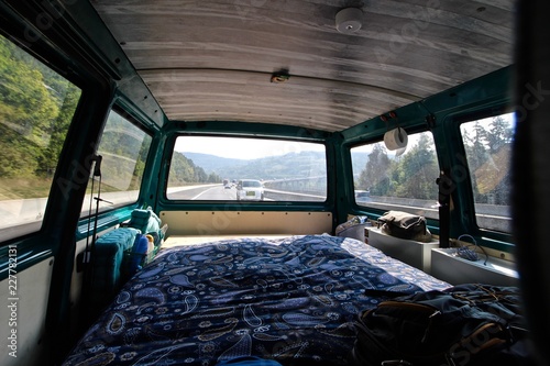 Driving van view 