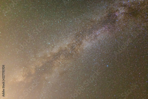 milky way on a night starry sky