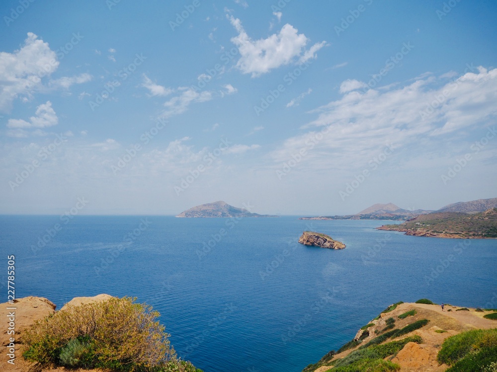 Fototapeta premium Mediterranean Sea from Temple of Poseidon