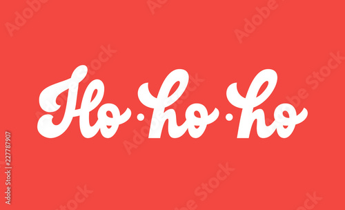 Ho-ho-ho christmas lettering greeting card