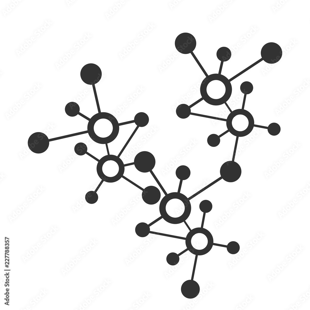 digital network connection illustration or molecular vector icon and logo digital network connection illustration or molecular vector icon and logo